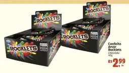 Supermercados Mateus Confeito Arcor Rocklets Chocolate oferta