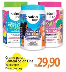 Atacadão Creme para Pentear Salon Line Vários tipos oferta
