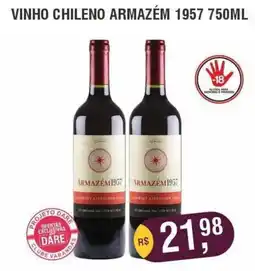 Supermercados Varandas vinho chileno armazém 1957 oferta
