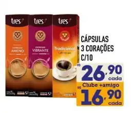 Supermercados Avenida cápsulas 3 corações oferta