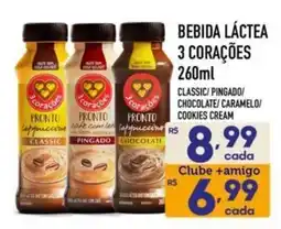 Supermercados Avenida bebida láctea 3 corações oferta