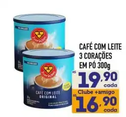 Supermercados Avenida Café com leite 3 corações oferta