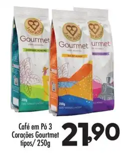 Confiança Supermercados Café em Pó 3 Corações Gourmet oferta