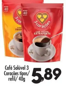 Confiança Supermercados Café Solúvel 3 Corações tipos oferta