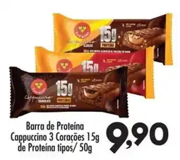 Confiança Supermercados Barra de Proteína Cappuccino 3 Corações 15g de Proteína oferta