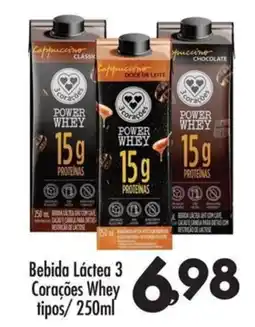 Confiança Supermercados Bebida Láctea 3 Corações Whey oferta