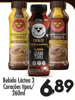 Confiança Supermercados Bebida Láctea 3 Corações tipos oferta