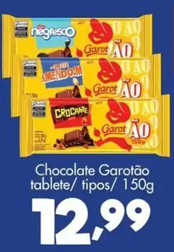 Confiança Supermercados Chocolate Garotão tablete/ tipos oferta