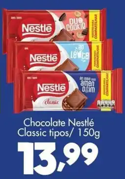 Confiança Supermercados Chocolate Nestlé Classic tipos oferta