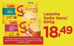 Confiança Supermercados Lasanha Sadia tipos oferta