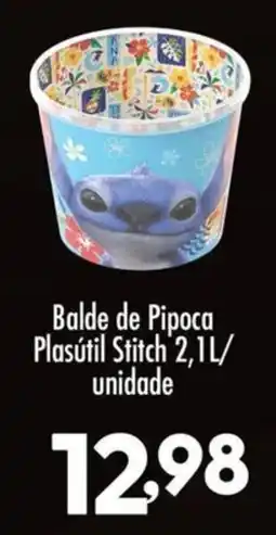 Confiança Supermercados Balde de Pipoca Plasútil Stitch oferta