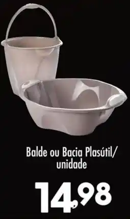 Confiança Supermercados Balde ou Bacia Plasútil oferta