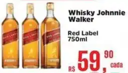 Supermercados Mateus Whisky Johnnie Walker Red Label oferta