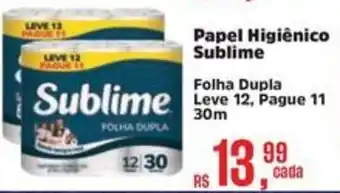 Supermercados Mateus Papel Higiênico Sublime oferta