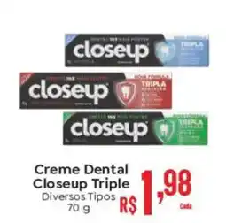 Supermercados Mateus Creme Dental Closeup Triple oferta