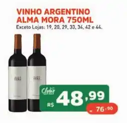 Supermercados Pague Menos vinho argentino alma mora oferta