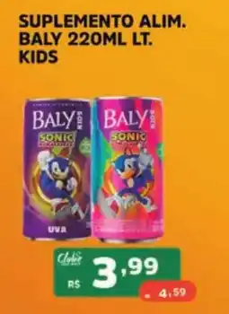 Supermercados Pague Menos Suplemento alim. baly 220ml lt. kids oferta