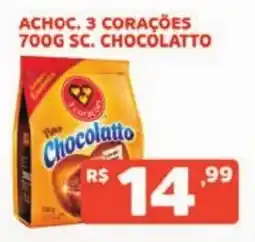 Supermercados Pague Menos Achoc 3 corações chocalatto oferta