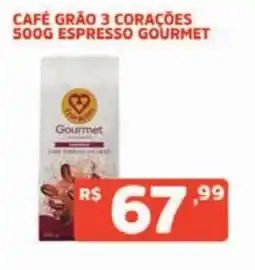 Supermercados Pague Menos Café grão 3 corações oferta