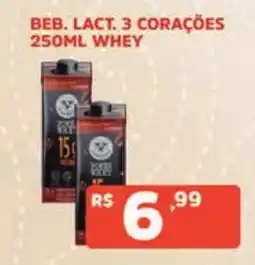 Supermercados Pague Menos beb lact 3 coraçoes whey oferta