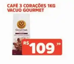 Supermercados Pague Menos Café 3 corações vacuo gourmet oferta