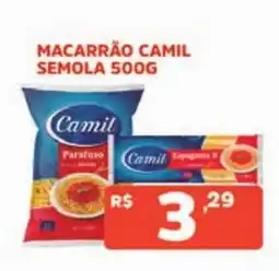 Supermercados Pague Menos Macarrão camil semola oferta