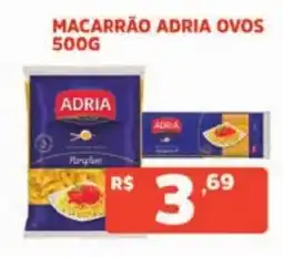 Supermercados Pague Menos Macarrão adria ovos oferta
