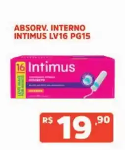 Supermercados Pague Menos Intimus absorv. interno lv16 pg15 oferta