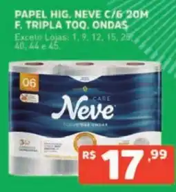 Supermercados Pague Menos Papel hig. neve c/6 20m oferta