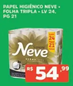 Supermercados Pague Menos Papel higiênico neve oferta