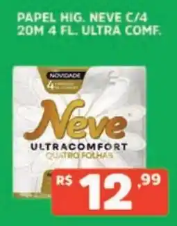 Supermercados Pague Menos Papel hig. neve c/4 oferta