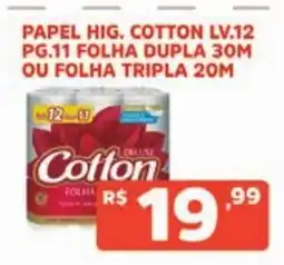 Supermercados Pague Menos papel hig. cotton lv.12 oferta