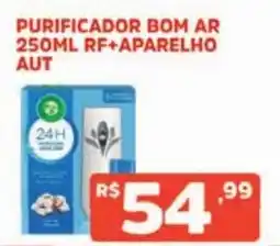Supermercados Pague Menos purificador bom ar 250ml rf+aparelho aut oferta