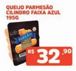 Supermercados Pague Menos queijo parmesão cilindro faixa azul oferta