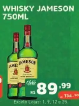 Supermercados Pague Menos Whisky jameson oferta