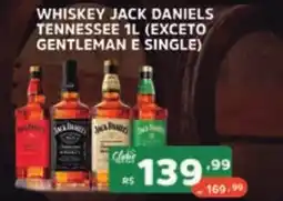 Supermercados Pague Menos whiskey jack daniels tennessee 1l (exceto gentleman e single) oferta