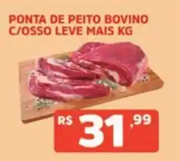 Supermercados Pague Menos Ponta de peito bovino c/osso leve oferta