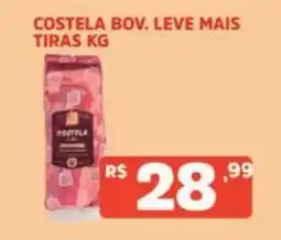Supermercados Pague Menos Costela bov. leve mais tiras kg oferta