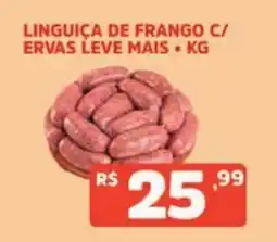 Supermercados Pague Menos Linguiça de frango c/ ervas leve mais oferta