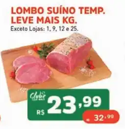 Supermercados Pague Menos Lombo suíno temp. leve mais kg. oferta
