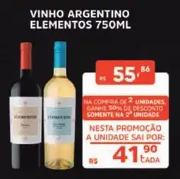 Supermercados Pague Menos vinho argentino elementos oferta