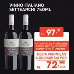 Supermercados Pague Menos vinho italiano settearchi oferta