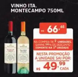 Supermercados Pague Menos vinho ita. montecampo 750ml oferta