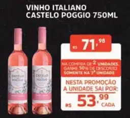 Supermercados Pague Menos vinho italiano castelo poggio oferta