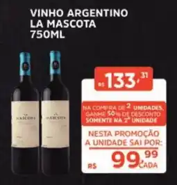 Supermercados Pague Menos vinho argentino la mascota oferta