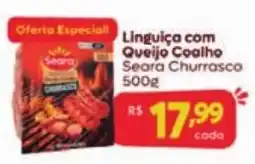 Supermercados Pague Menos Linguica com Queijo Coalho Seara Churrasco oferta