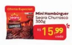 Supermercados Pague Menos Mini Hambúrguer Seara Churrasco oferta