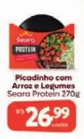 Supermercados Pague Menos Picadinho com Arroz e Logumes oferta