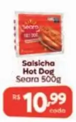 Supermercados Pague Menos Salsicha Hot Dog Seara oferta