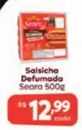 Supermercados Pague Menos Salsicha Defumada Seara oferta
